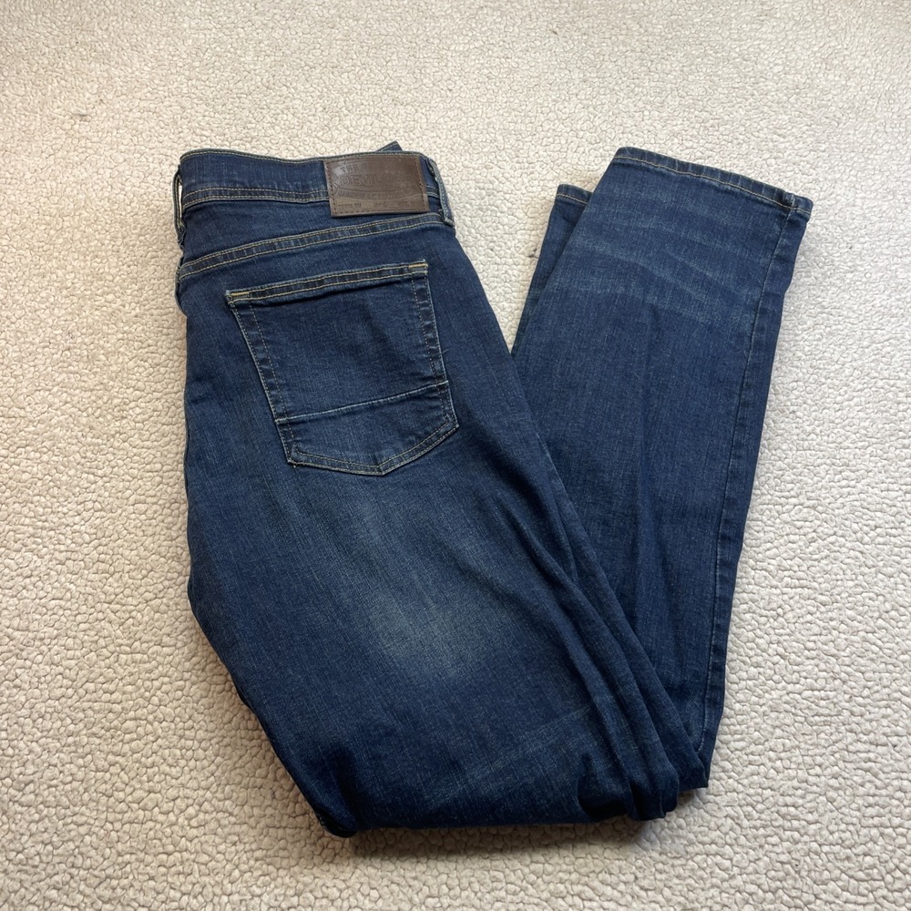 Devil-Dog Dungarees Jeans Mens 34x32 Blue Straight Leg Dark Wash Denim Pants